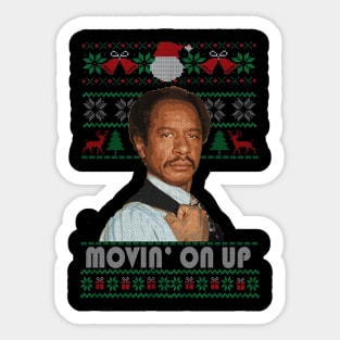 Ugly Christmas The Jeffersons - Movin On Up Sticker